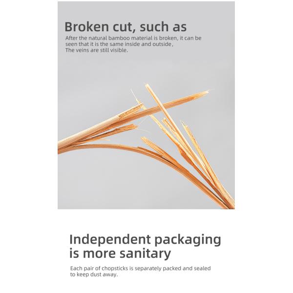 Sharp Tip Bamboo Chopsticks Disposable Customizable for Convenient Use