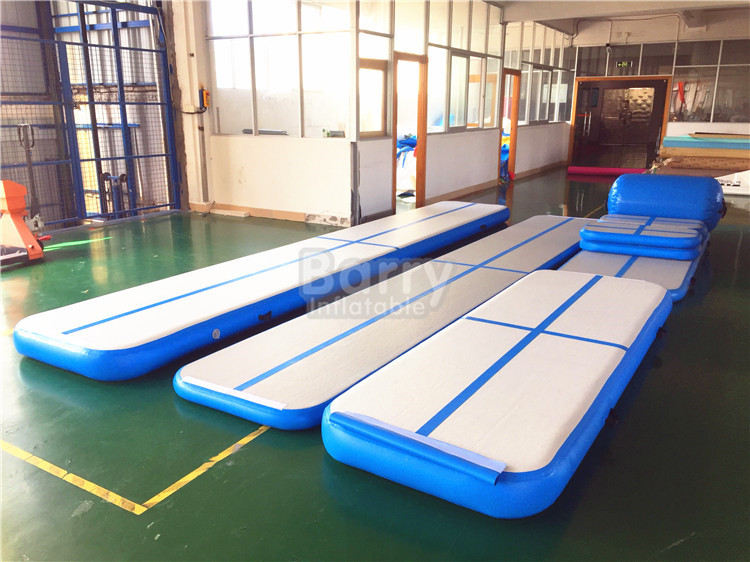 DWF Material Blue Inflatable Tumbling Air Track For Gymnastics