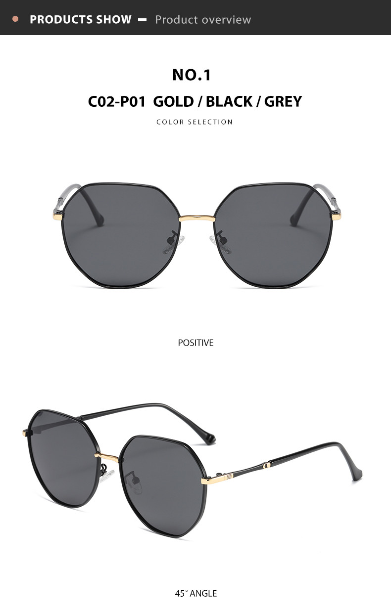 Protect Eyes Round Metal Sunglasses CE , Anti UV Polarized Sunglasses