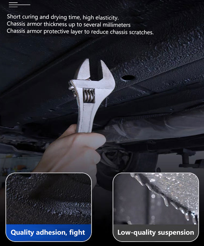 Spray Rubberized Undercoating for Car Rust Corrosion Proof 1kg 18 Months Shelf Life