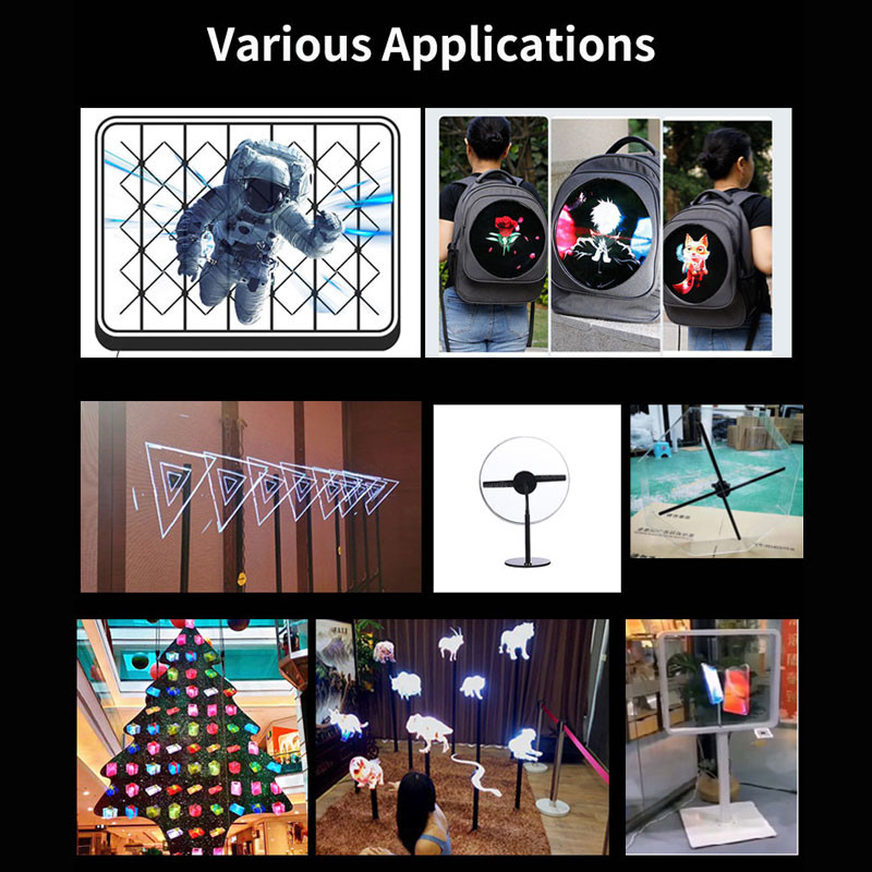 52cm Indoor 3D Hologram Advertising Display LED Fan