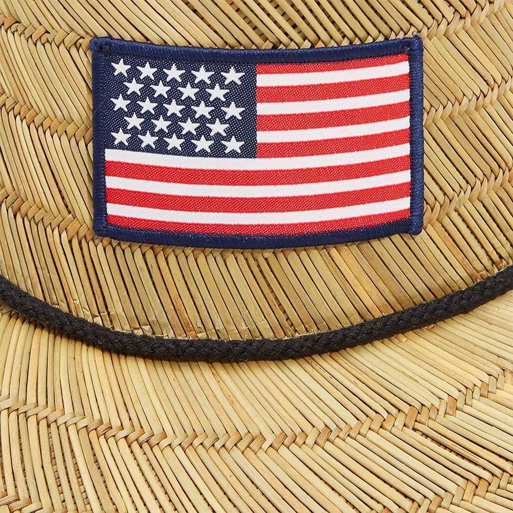 Mat Grass Patch Straw Hat Round Shape Woven Heat Printing Bottom ODM