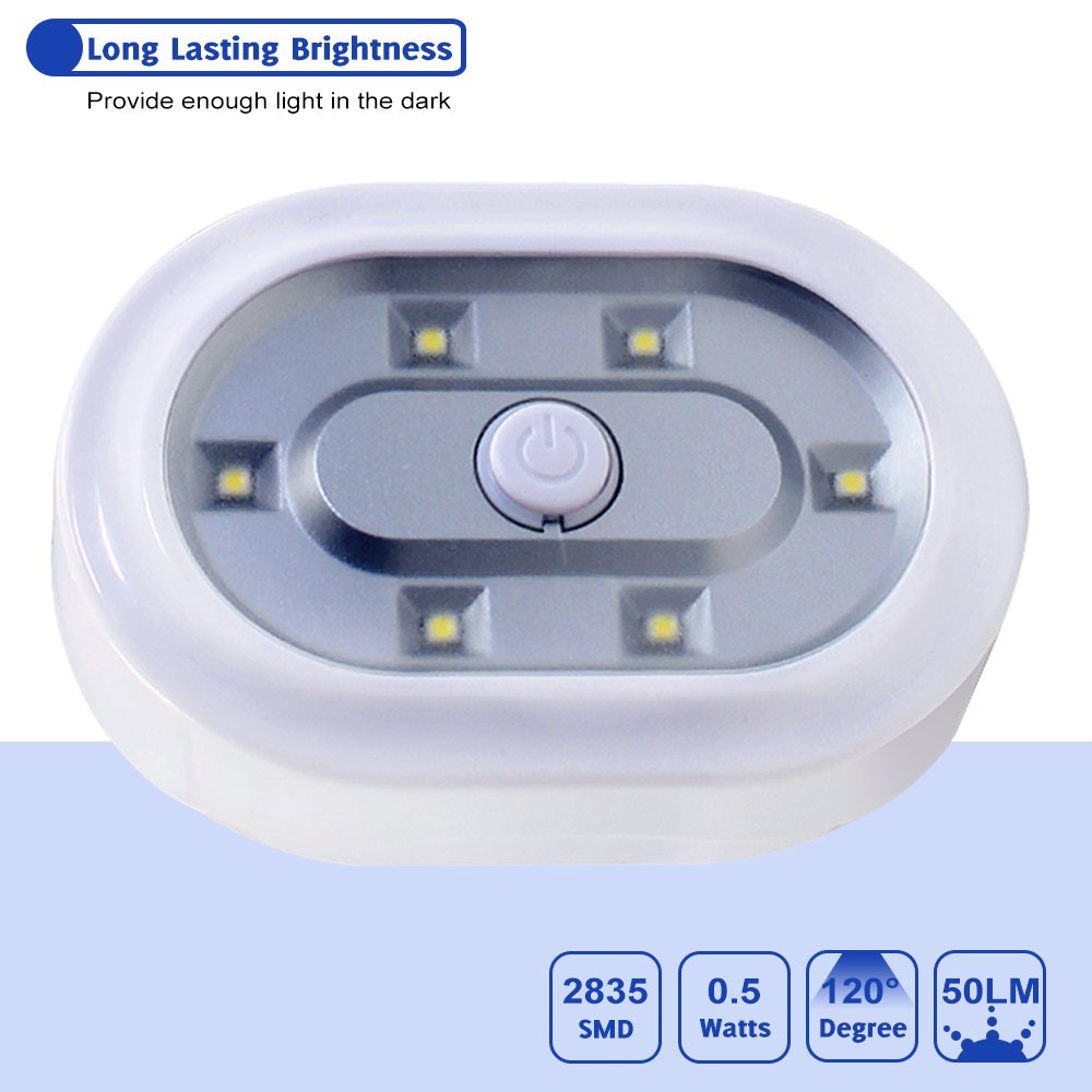 Wireless Remote LED Night Lights- Battery Powered LED Puck Lights Controlled by RF Remote