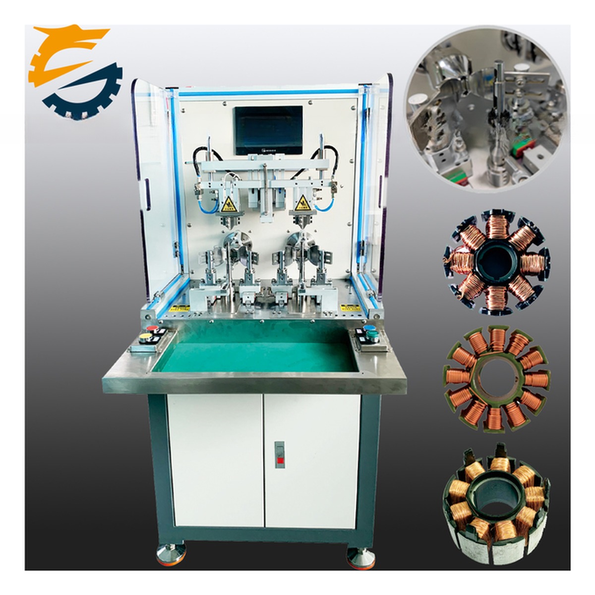 Used Single or Double Station PLC Fan Machines BLDC Motor Automatic Winding Machine