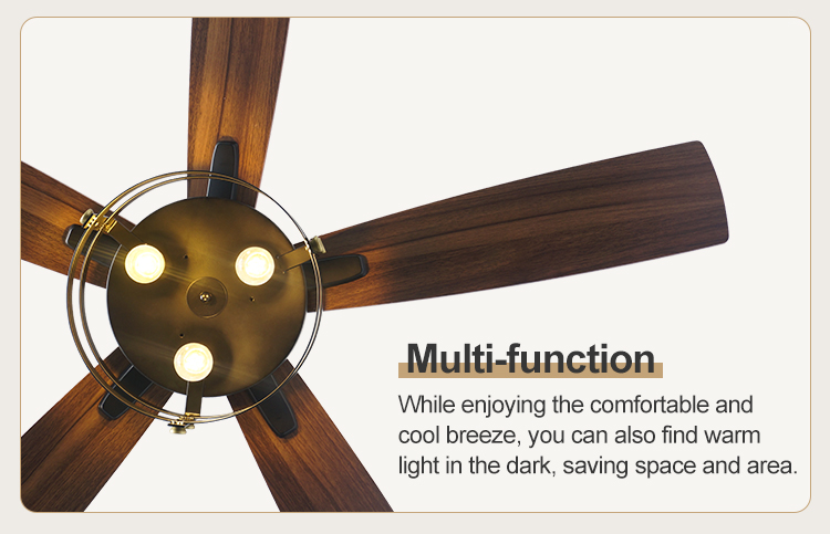 2022 Classic Ceiling Fan with Remote Control and Fancy Light Support Dimmer NO