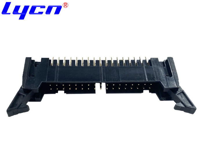 Straight Ejector Header LCP Black 2.54mm Pitch Long Latch PCB Board Pin Connectors