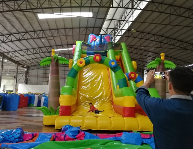 cheap infatable slide with slide/commercial inflatable slide for sale