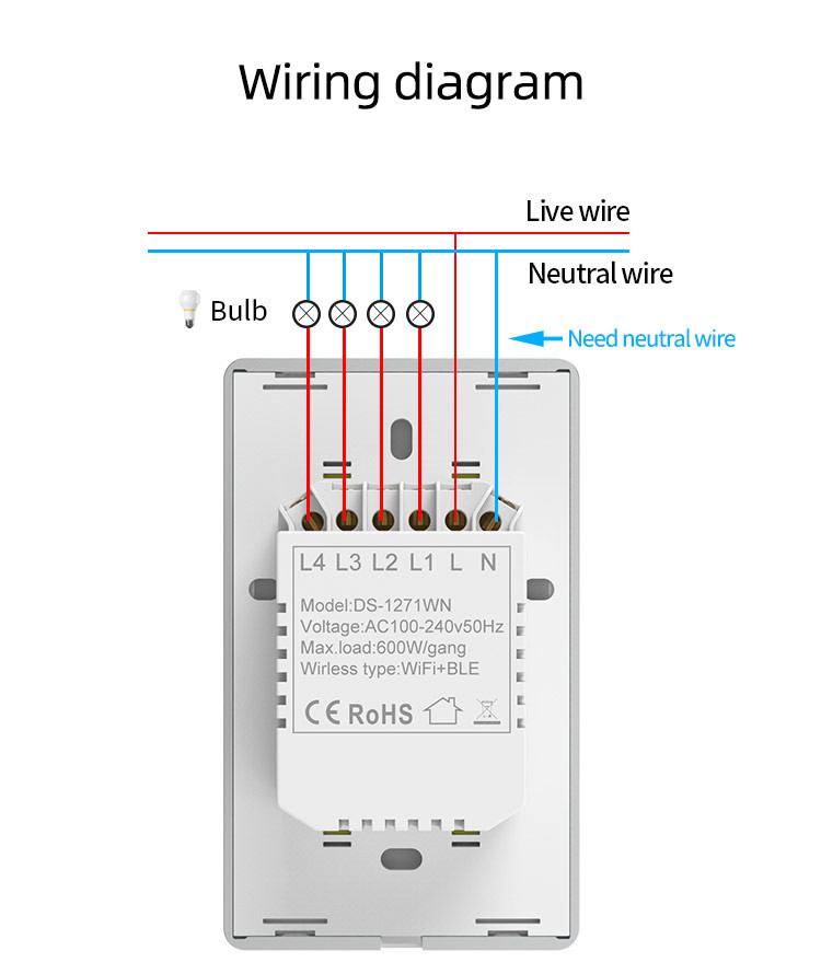 Tuya Smart Wifi Switch For Us Standard 2 Gang Metal Bezel App Remote Schedule Voice Control