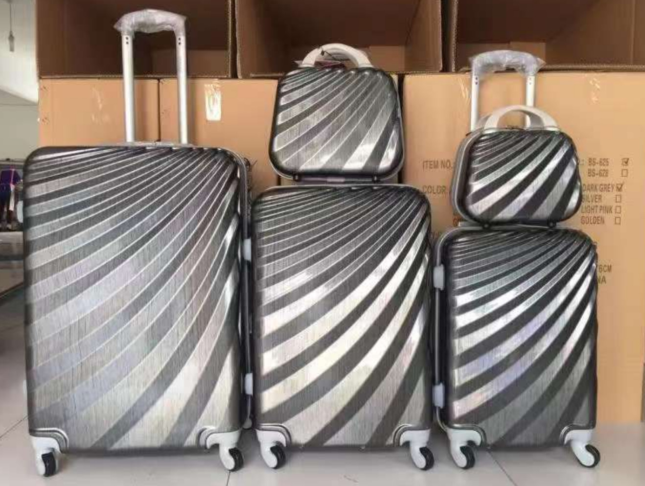 Premium New Design Abs Suitcase Luggage Travel Spinner Wheel Luggage Set Custom Brand Travelling Suit Case Luggage Sets
