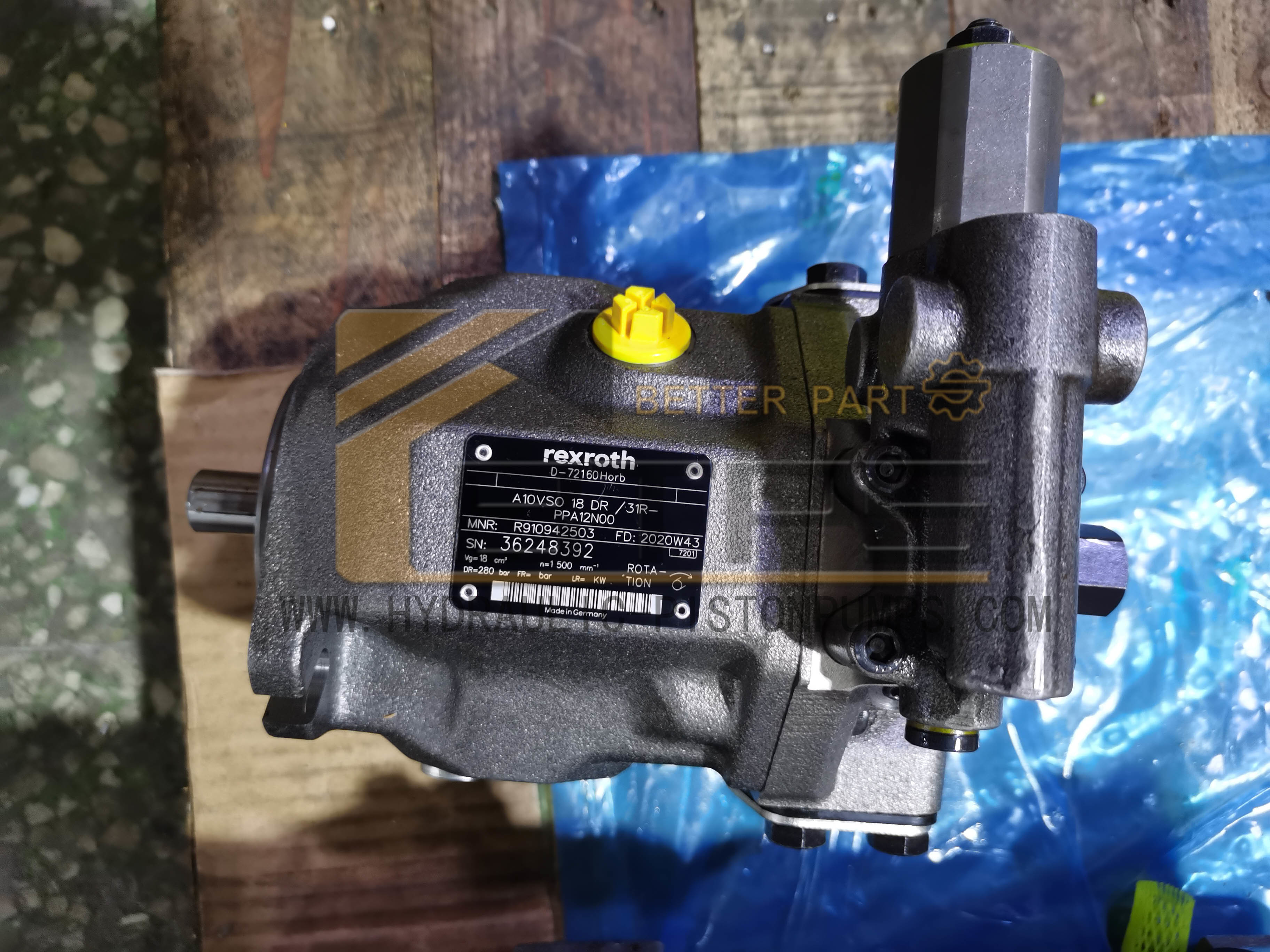 A10VSO18DR/31R-PKC62N00 Hydraulic Piston Pump 3/8IN 280BAR 1800RPM 3/4IN For Metering