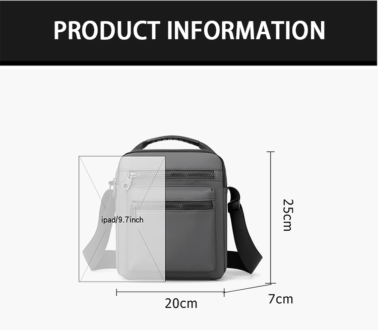 Wholesale Waterproof Casual Messenger Bags Shoulder Men's Crossbody Bag OEM