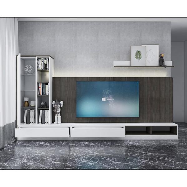 1800 X 400 X 450mm Living Room TV Shelves Solid Wood Tv Cabinet For Villa