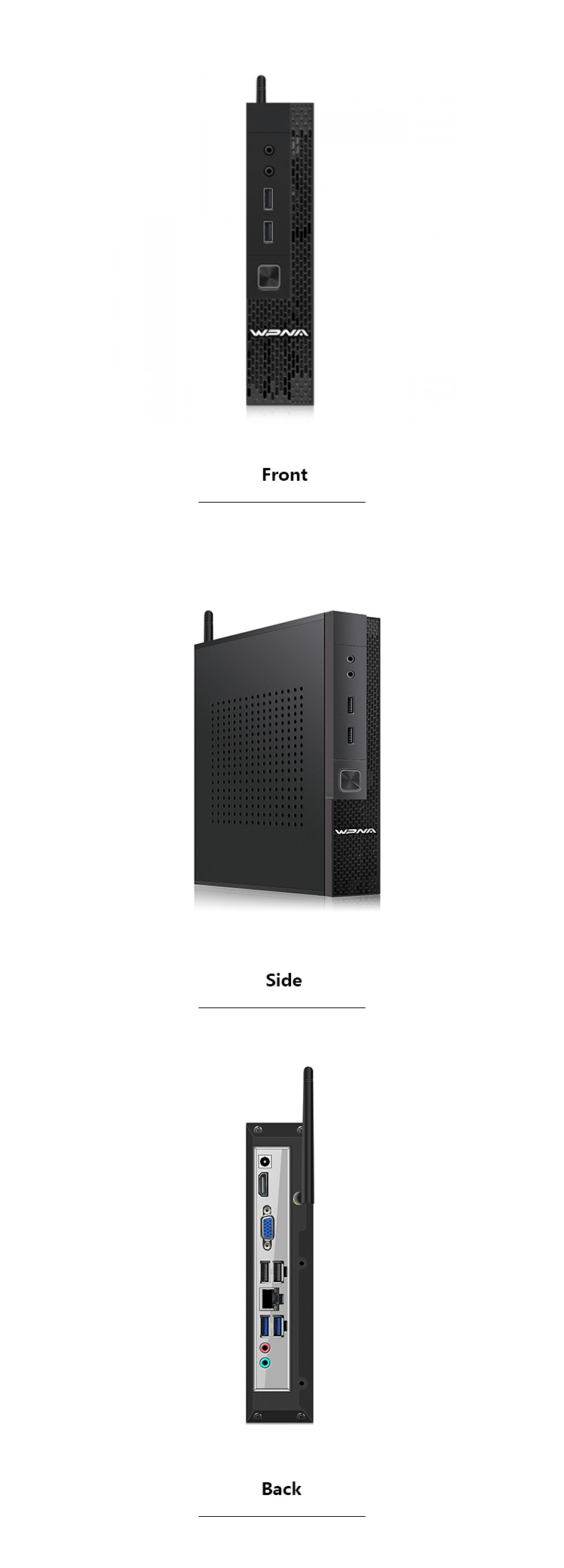 Portable Win10 Desktop Mini PC Hexa Core I3 I5 I7 16GB 512GB Graphics 630 All In One