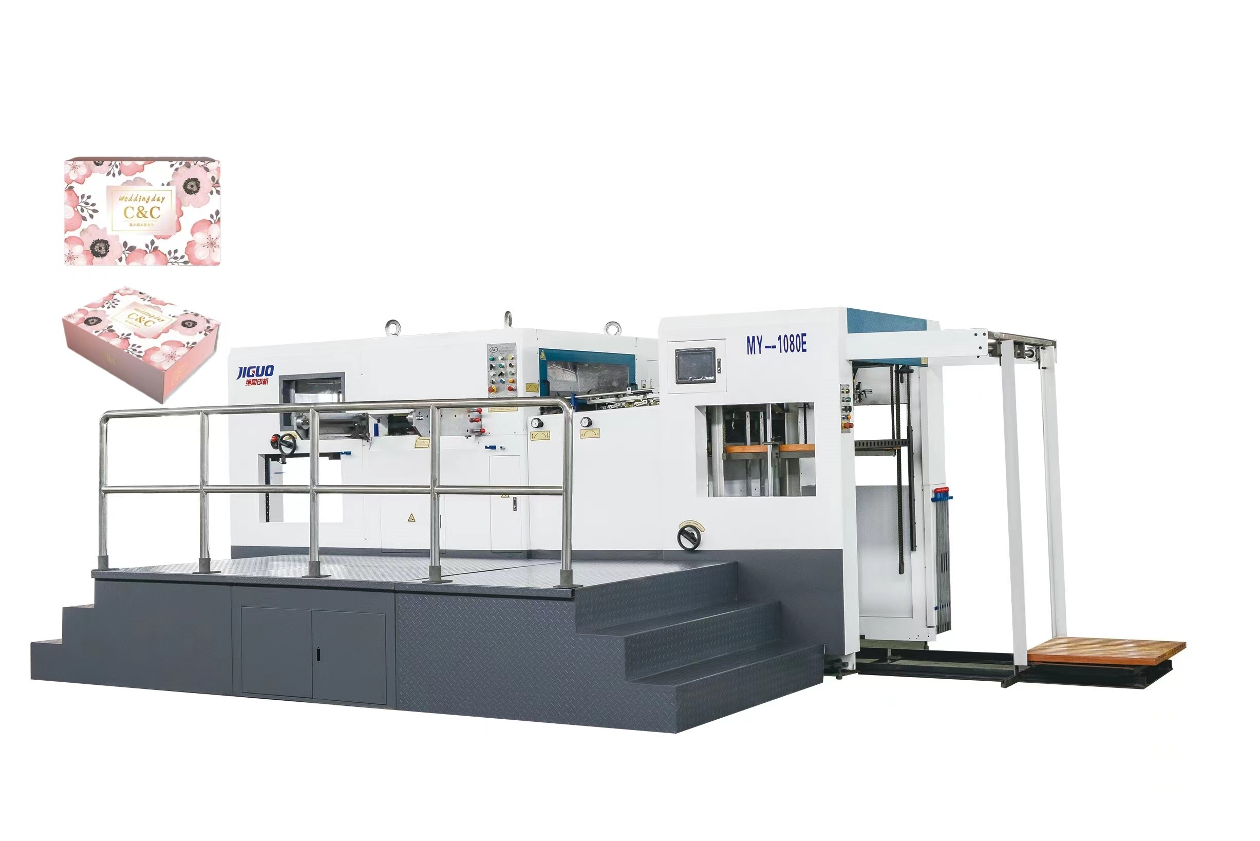 JIGUO MY-1080E Automatic Die Cutting Machine Die Cutting Precision ± 0.1mm Tatal Weight 16T