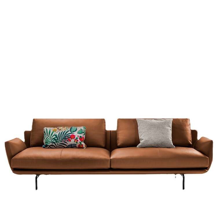 Apartment Royal Furniture Leather Sofa High Density Sponge Custom Sectional Sofa