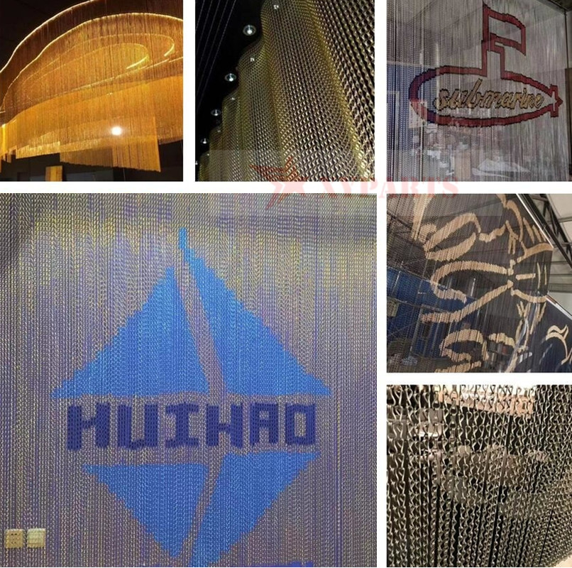 Multifunctional Metal Chain Link Curtains Walls For Architectural Decoration
