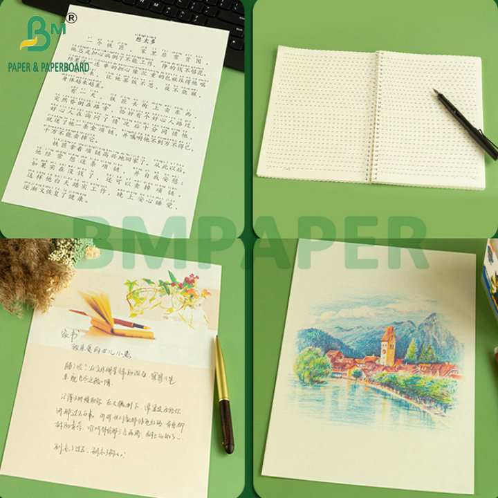 Ivory Colored Smooth 50gsm Woodfree Paper Uncoated Book Paper Jumbo Roll