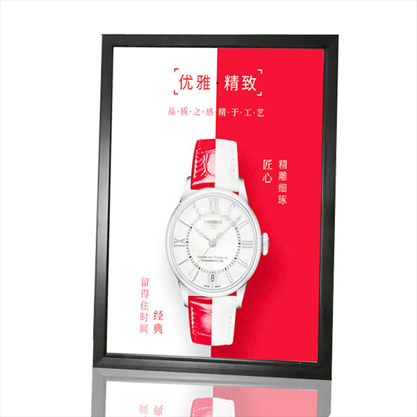 Snap Frame Wall Mounted Lightbox , Wall Mount Led Menu Boards For Restaurants