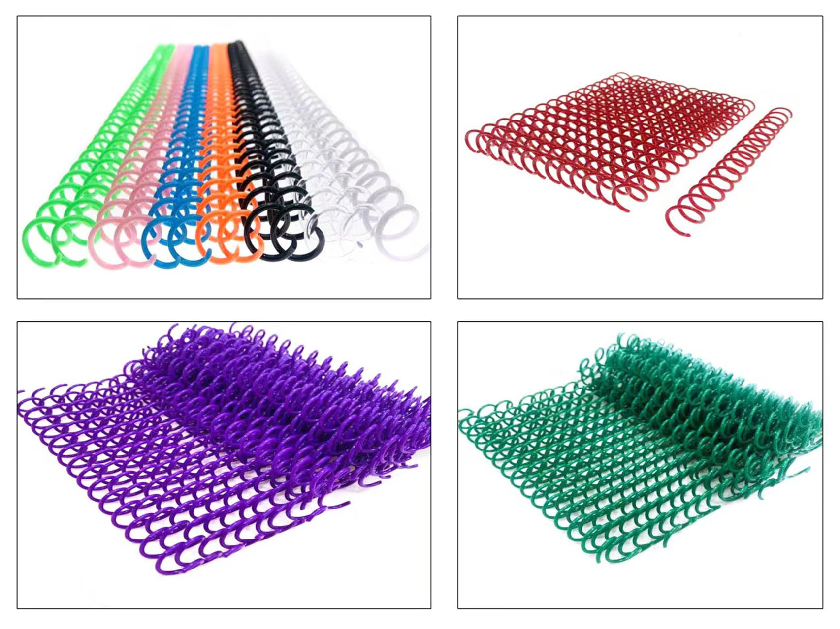 PVC / PET 50mm Spiral Plastic Coil Used For All Kinds Of Book Binding
