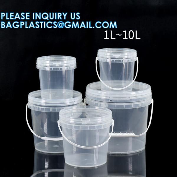 Heavy Duty Round Square Handle Bucket for Paint Chemical Ice Food Flowers,