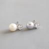Buy cheap Lanciashow 925 Sterling Silver Jewelry Natural Freshwater Pearl Stud Earrings from wholesalers