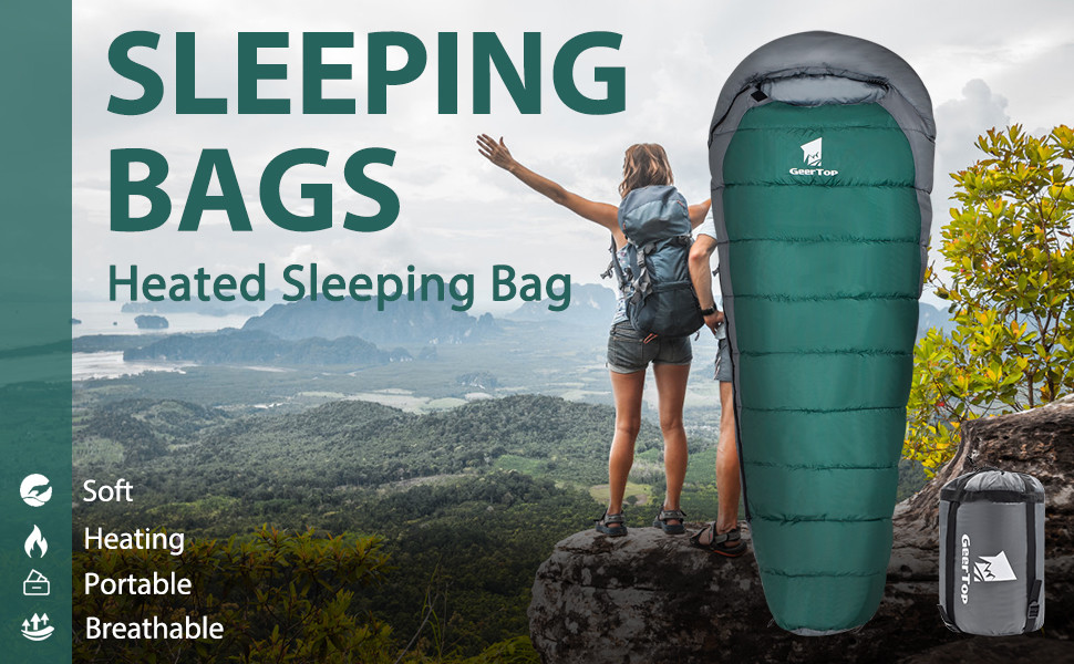 4 Season Electric Heated 1.52kg Polyester Sleeping Bag