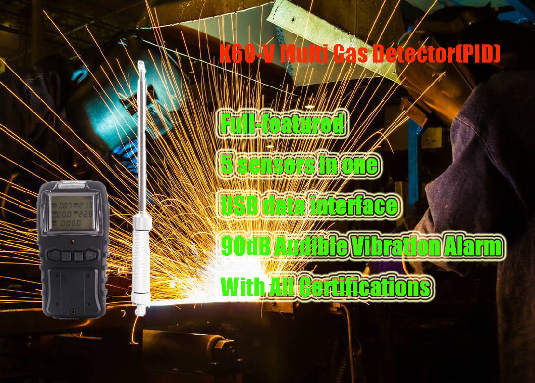 4 in 1 Portable Multi Flue Gas Leak Detector Biogas Analyzer with Built-in Sampling Pump