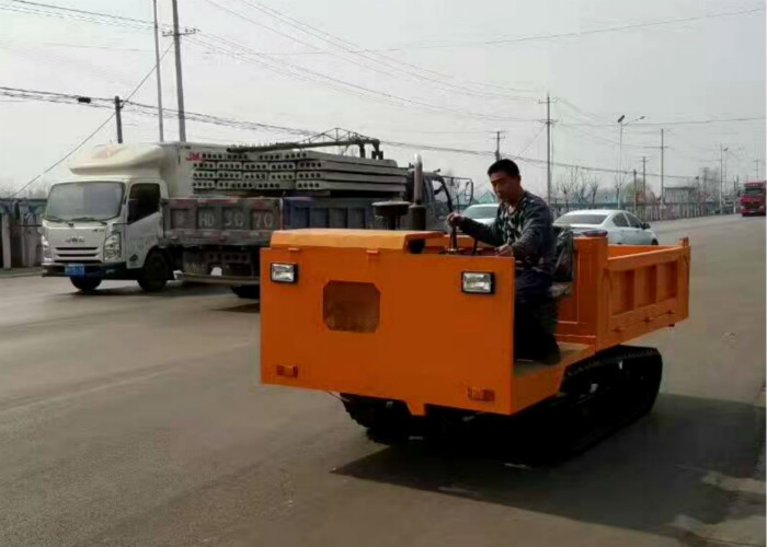 1 Ton Mini Track Transporter , Tracked Mini Dumper For Agriculture Transport