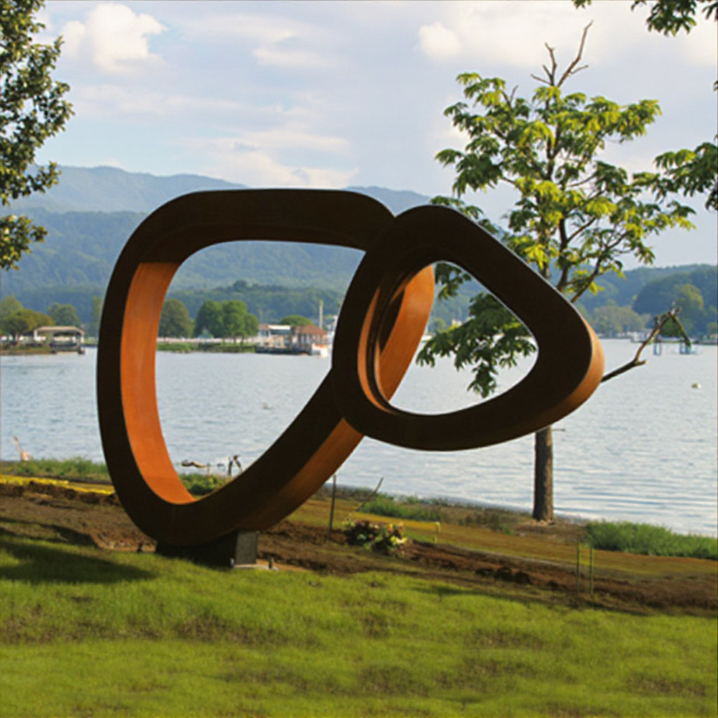 Custom Timeless Beauty Rust-Colored Outdoor Garden Metal Art Corten Steel Sculpture