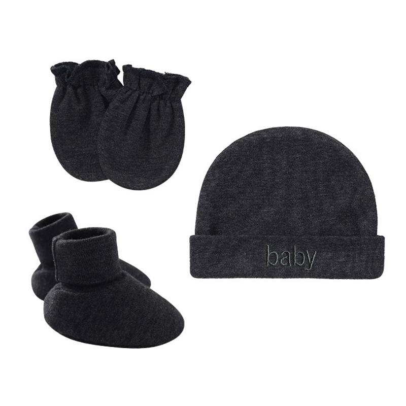 Newborn Baby Hat Mittens Socks 3 pcs Sets Girl Boy Gift Baby Mittens And Socks