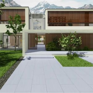 Garden Granite Floor Matte Finished Rustic Tiles Anti Slip Public Parking