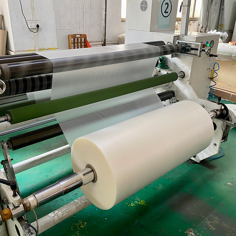 Close-up of lamination film surface