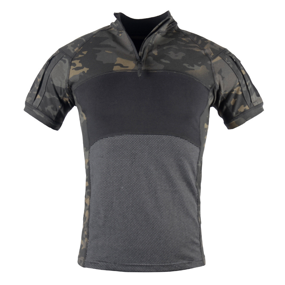 Frog T Shirts Short Sleeves Outdoor Sports Camping Tactical T Shirt Short Sleeves With Pockets On Arm