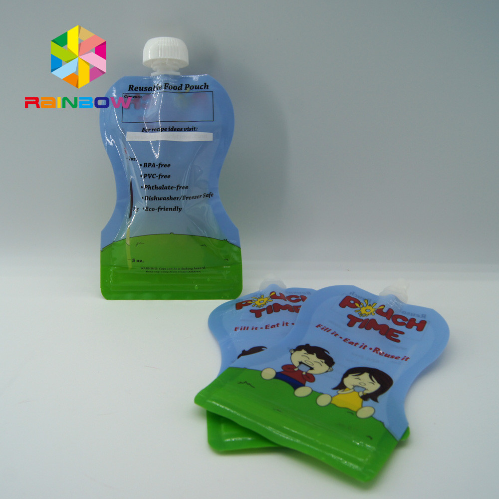 Liquid stand up pouch with spout / spout pouch packaging for gel masque / shampoo liquid spout pouch