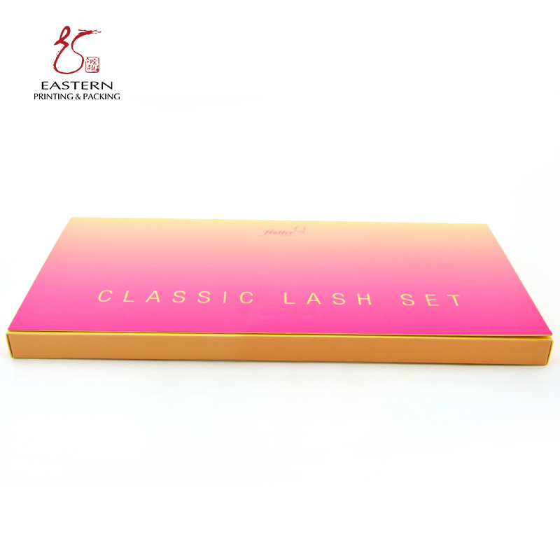 CMYK Printing Foldable Eyelash Packaging Box High Hardness