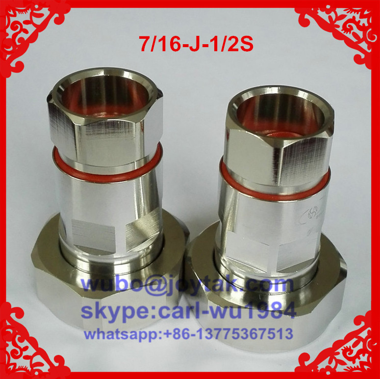DIN 7/16 male connector clamp type for 1/2superflex cable all brass PIM 1.15