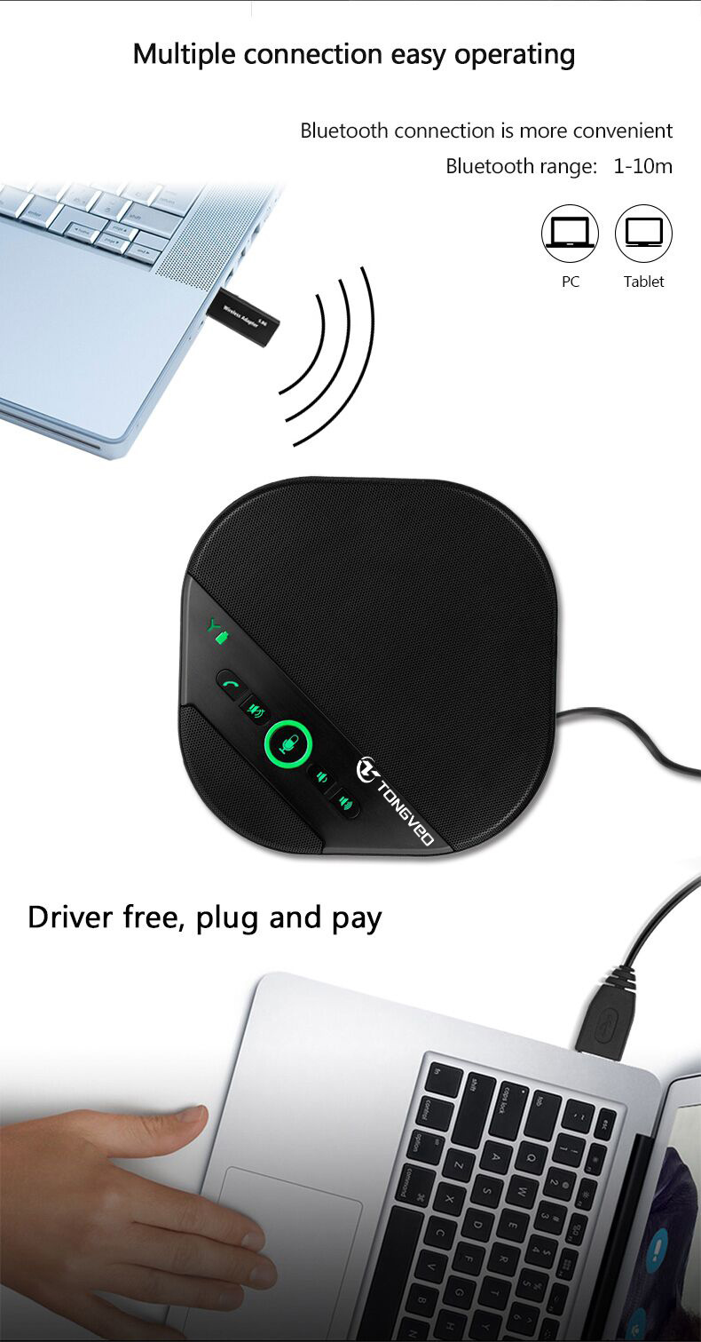 Medium Meeting Room 5.8g Wireless Condenser Speakerphone