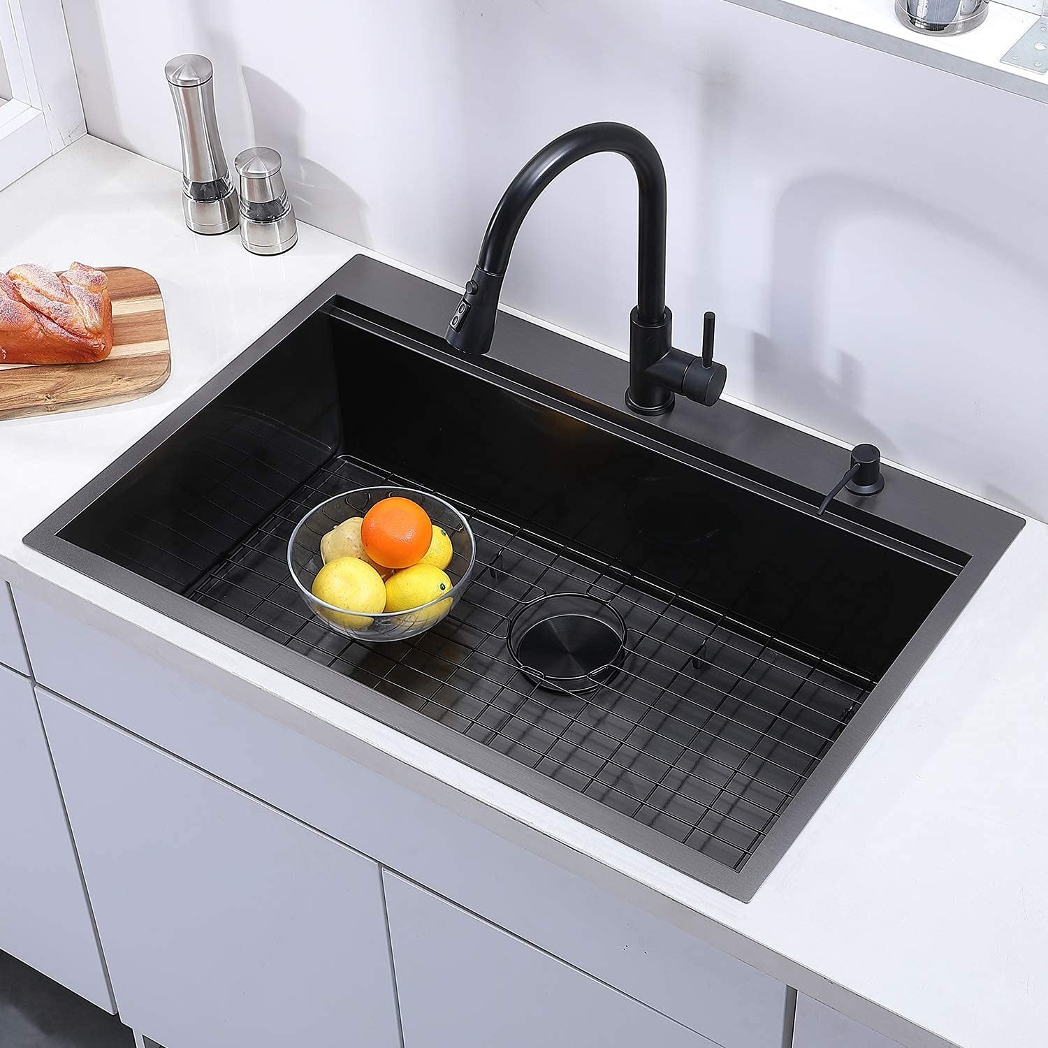 Farmhouse Kitchen 33X19 Inch Top Mount Workstation Sink