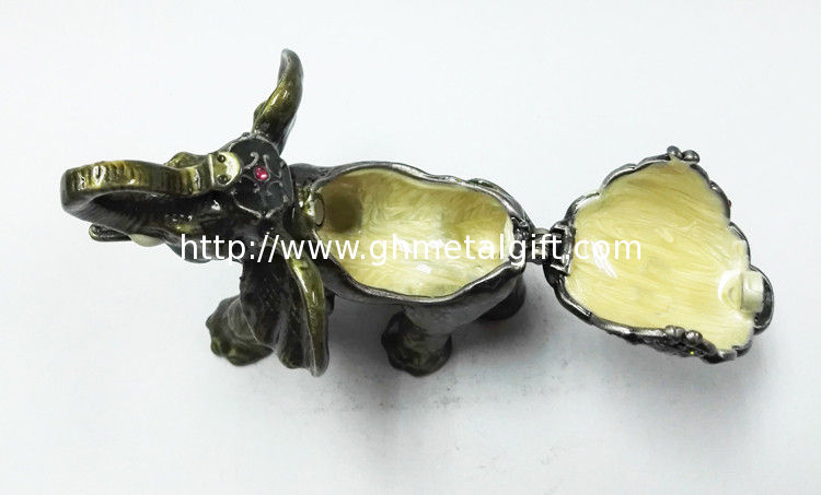 elephant trinket box alloy jewelry box home decoration jewelry box