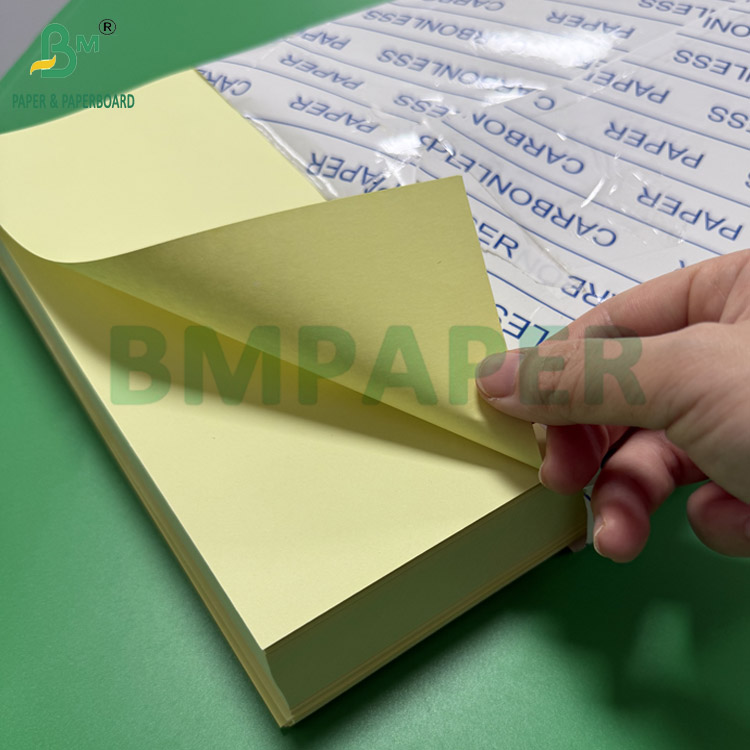 75gr 78gr Carbonless Paper CF Yellow CFB Blue Letter Size 216x279mm Image Black