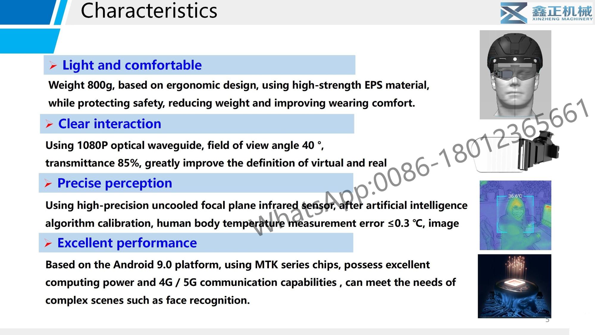 Thermal Imaging Security Wearable AI Infrared Thermal Smart Helmet