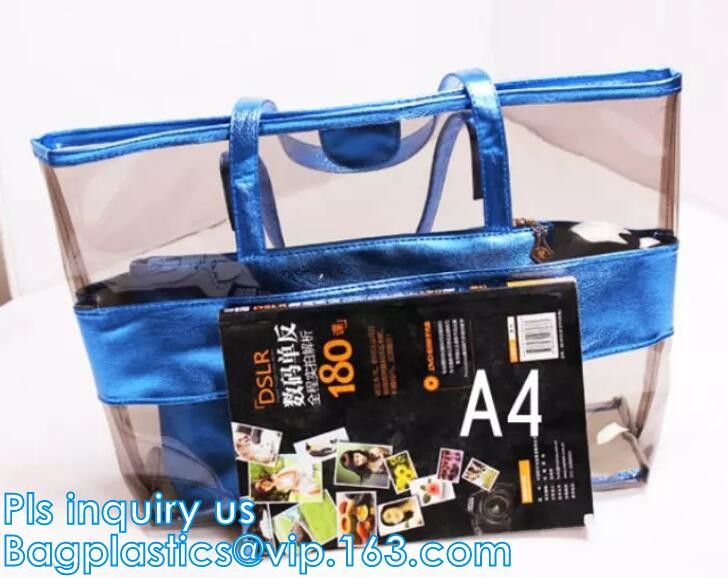 Shinning PVC Metal Chain Girls Fashion Mini Handbags, Fashionable Women PVC tote bags jelly candy handbag, tote shopper