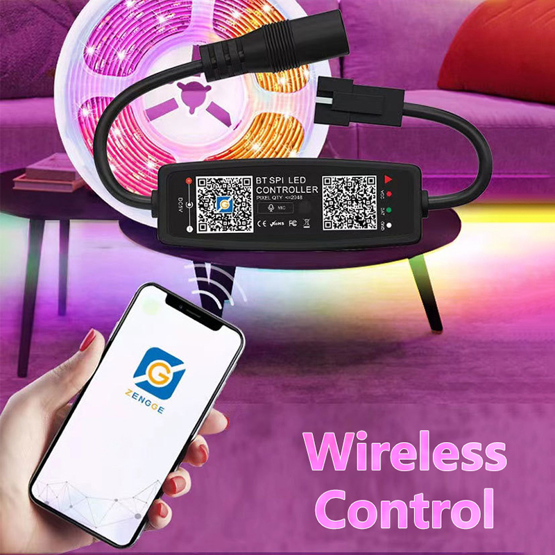 Mini USB 5V LED Strip Controller , Pixel LED Light Controller Bluetooth With RF Remote