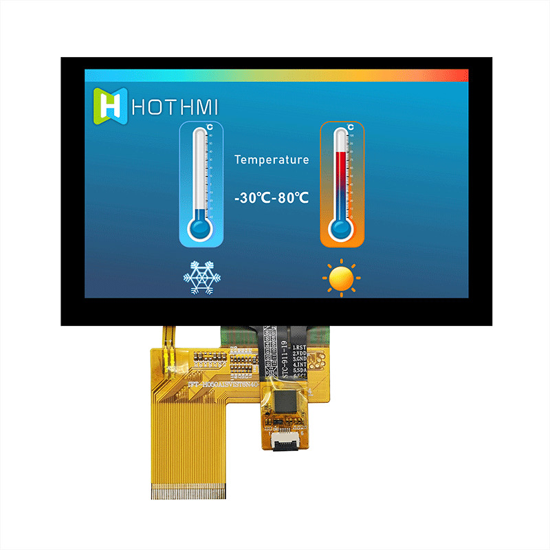 5 Inch 800X480 Pcap Monitor Wide Temperature TFT LCD Module Touch Screen
