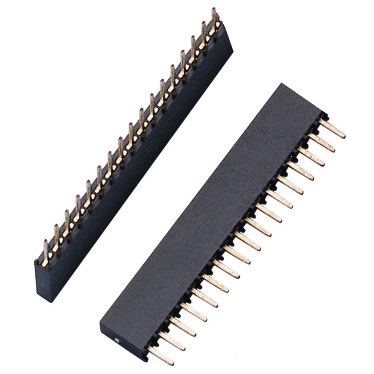 Single Row 3.0AMP PA6T Female Header PCB Connector 2.54mm Pitch