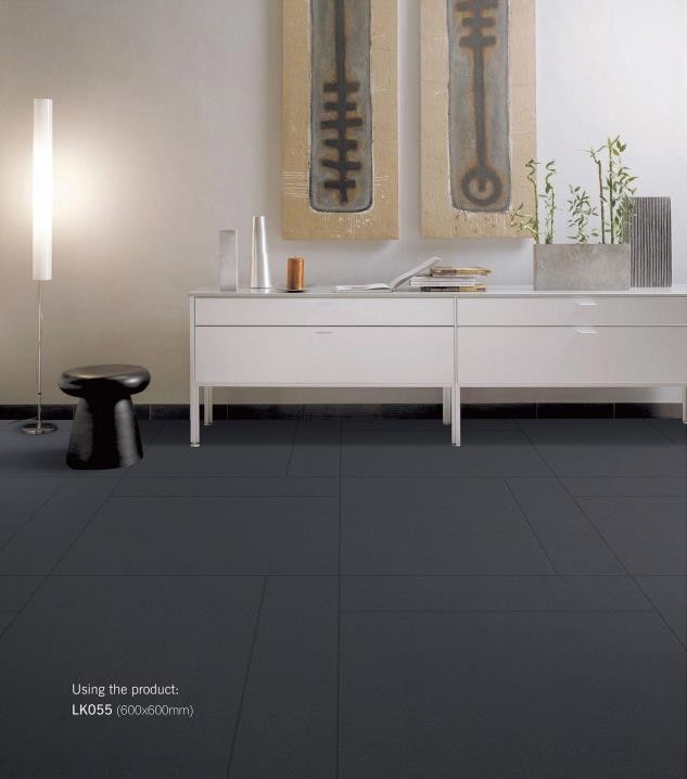 Durable Interior Wall Tile Wear-Resistant 60x60cm Light Gray Floor Porcelain Full Body Tiles For Living Room