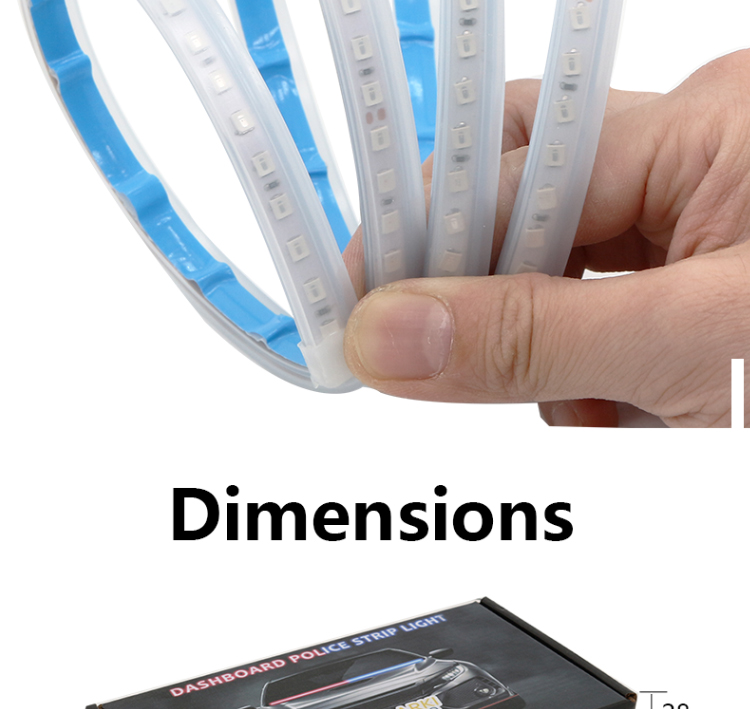Universal Two Color Waterproof Car Door Warning Led Light 12V 120cm