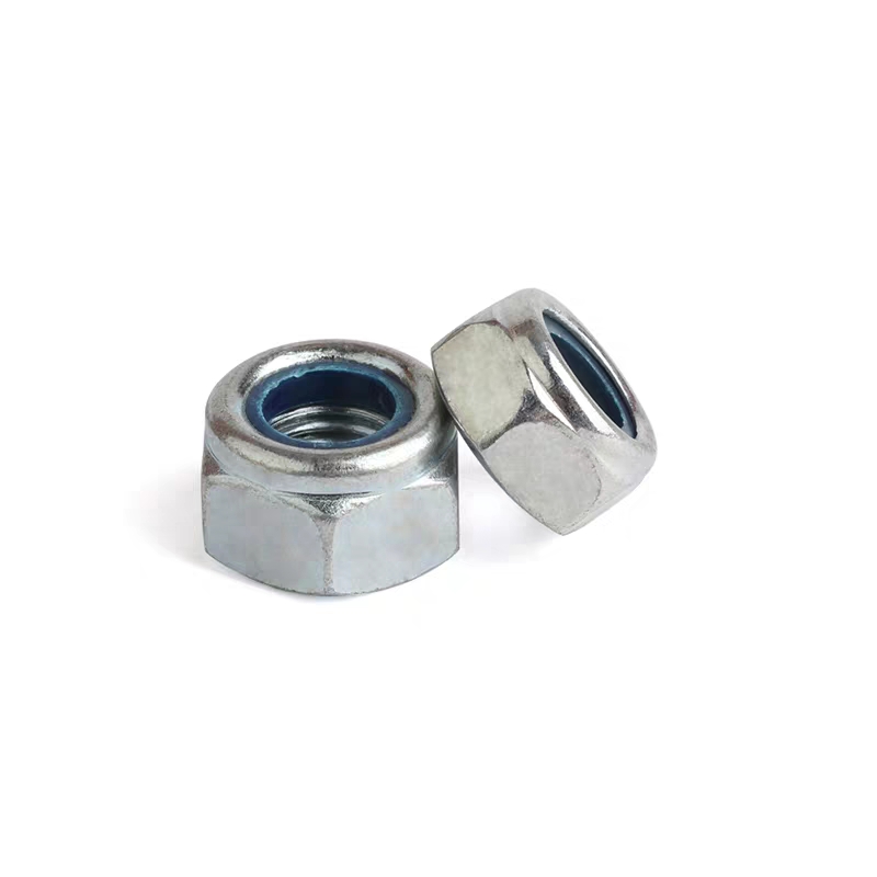 Direct Zinc Yellow-Chromate Plated DIN982 Hexagon Back Nuts with Nylon Self Lock Nuts