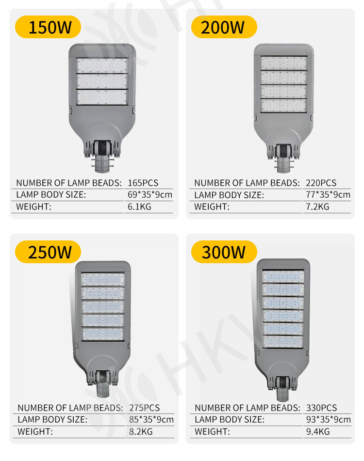 100/150/200/250/300W Waterproof Outdoor Street Lamp Industrial Security Lighting