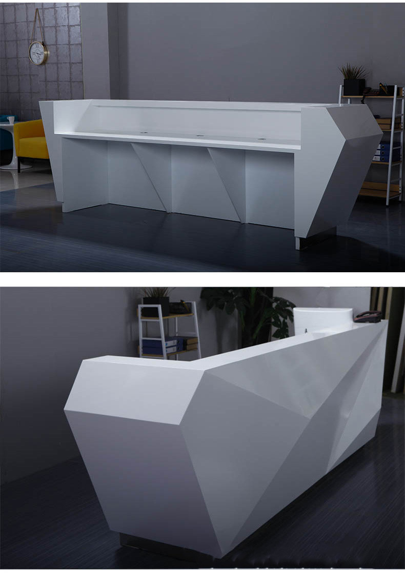 Fashionable Shape Reception Desk Display Case Luxury For High End Company